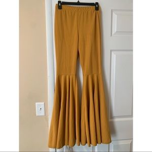 Yellow flared pants